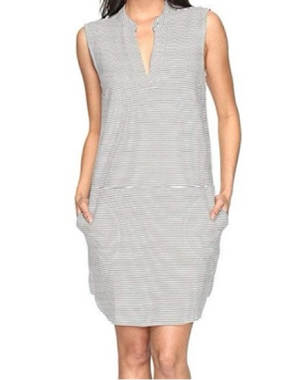 Carve Designs Arapoe Sleeveless Green White Striped Athletic Dress
